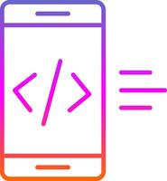 App Entwicklung Linie Gradient Symbol Design vektor