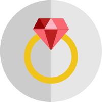 Diamant Ring eben Rahmen Symbol Design vektor