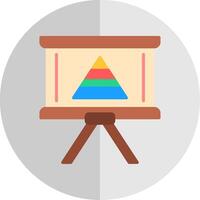 pyramid Diagram platt skala ikon design vektor