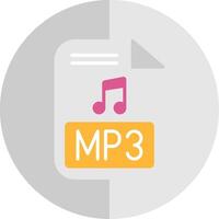 mp3 eben Rahmen Symbol Design vektor