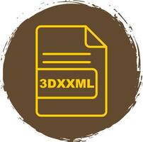 3dxxml fil formatera linje lutning ikon design vektor