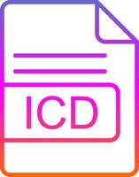 icd Datei Format Linie Gradient Symbol Design vektor