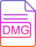 dmg Datei Format Linie Gradient Symbol Design vektor