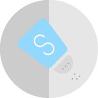 salt shaker platt skala ikon design vektor