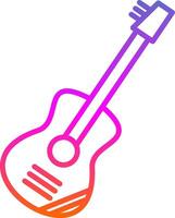 gitarr linje lutning ikon design vektor