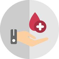 spenden Blut eben Rahmen Symbol Design vektor