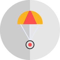 Fallschirmspringen eben Rahmen Symbol Design vektor
