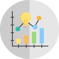 bar Diagram platt skala ikon design vektor