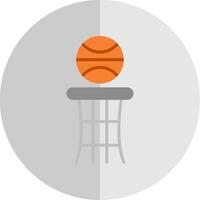 Basketball eben Rahmen Symbol Design vektor