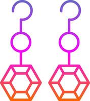 Ohrringe Linie Gradient Symbol Design vektor