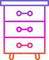 Schubladen Linie Gradient Symbol Design vektor