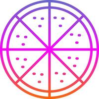 Pizza Linie Gradient Symbol Design vektor