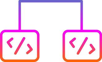 Software Entwicklung Linie Gradient Symbol Design vektor