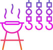 Grill Linie Gradient Symbol Design vektor