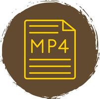 mp4 Linie Gradient Symbol Design vektor