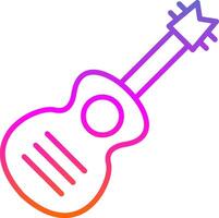 Gitarre Linie Gradient Symbol Design vektor