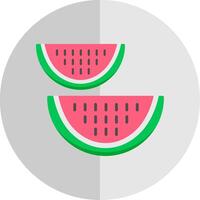 Wassermelone eben Rahmen Symbol Design vektor