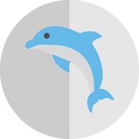 Delfin eben Rahmen Symbol Design vektor