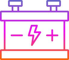 Auto Batterie Linie Gradient Symbol Design vektor