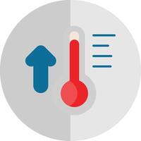 Thermometer eben Rahmen Symbol Design vektor