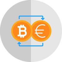 Bitcoin Wechsler eben Rahmen Symbol Design vektor