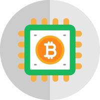 bitcoin bearbeta platt skala ikon design vektor