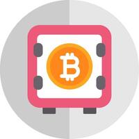 bitcoin lagring platt skala ikon design vektor