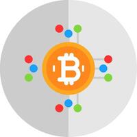 Bitcoin Bitcoin eben Rahmen Symbol Design vektor
