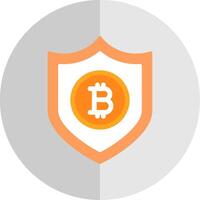 Bitcoin sichern eben Rahmen Symbol Design vektor