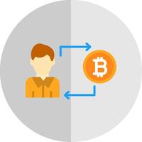 Bitcoin Handel eben Rahmen Symbol Design vektor