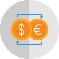 Währung Austausch eben Rahmen Symbol Design vektor