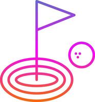golf linje lutning ikon design vektor