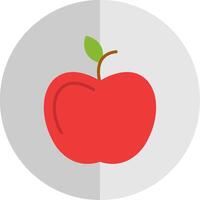 Apfel eben Rahmen Symbol Design vektor