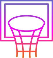 Basketball Band Linie Gradient Symbol Design vektor