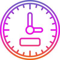 Uhr Linie Gradient Symbol Design vektor