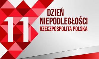 polska självständighetsdagen bakgrund. gratulationskort, banner, vektorillustration. polska nationaldagen 11 november. med den polska nationalflaggan. premium och lyxig design vektor