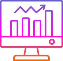 Analytik Linie Gradient Symbol Design vektor