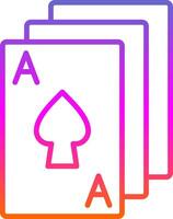 Poker Linie Gradient Symbol Design vektor