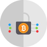 Bitcoin Verschlüsselung eben Rahmen Symbol Design vektor