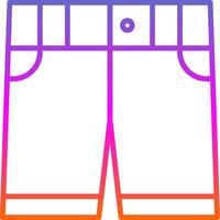 kurze Hose Linie Gradient Symbol Design vektor