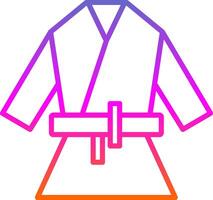 kimono linje lutning ikon design vektor