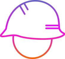 Helm Linie Gradient Symbol Design vektor