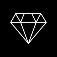 Diamant Linie invertiert Symbol Design vektor