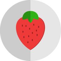 Erdbeeren eben Rahmen Symbol Design vektor