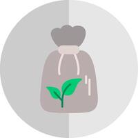 bio Müll Tasche eben Rahmen Symbol Design vektor