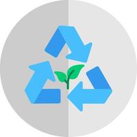 Recycling eben Rahmen Symbol Design vektor