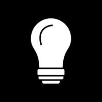 ljus Glödlampa glyf omvänd ikon design vektor