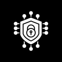 Sicherheit Glyphe invertiert Symbol Design vektor