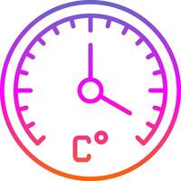 Thermometer Linie Gradient Symbol Design vektor