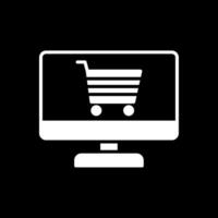 E-Commerce Optimierung Glyphe invertiert Symbol Design vektor